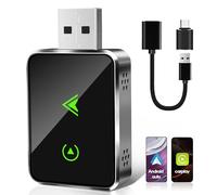 Wireless Adapter 2-in-1 for CarPlay/Android Auto, PURSPIR 2025 Upgraded Conversion from Wired to Wireless with USB/Type-C, Stable Connection and No Delay, Compatible with iPhone/Android