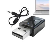 Wireless Adapter, USB Transmitter Receiver, Bluetooths 5.0 Connectivity, Plug-And-Play Functionality for Desktop Laptop TV Remote Work, 3.2 x 1.7 x 1.1 cm, 15 g, Black