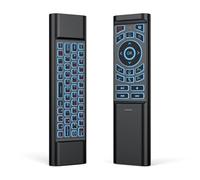 Wireless Air Mouse Remote Control with Keyboard Backlight - Dual Mode 2.4G & Bluetooth 5.0, 6-Axis Gyroscope, Voice Control, Infrared Learning, Portable Rechargeable Remote for Smart TV, PC, Projector