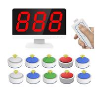 Wireless Answer Buzzer System with Remote Control and Status Indicators for Interactive Game Shows and Educational Contests