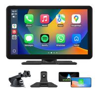 Wireless Apple CarPlay Android Auto Screen, Car Stereo 9" 1080P Touch Screen Portable Navigation Radio Vedio Player Bluetooth WiFi, Voice Control, Mirror Link