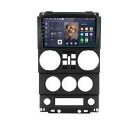 Wireless Apple Carplay Android Auto Screen for Jeep Wrangler Unlimited 3 JK 2008-2010 Ota Updates, Portrait and Landscape Modes, Backup Camera, Bluetooth, Voice, 8 Core 6G+128G