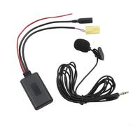 Wireless Audio Aux Cable Adapter with Microphone for Fiat For 500, Also Fits, SMART451, Designed as Direct Replacement Audio Adapter