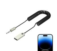 Wireless Aux Input Adapter Receiver | USB-A to 3.5mm Wireless-Audio Transmitter Car Receivers for Music Hands-Free Calling |High-Fidelity Auto Streaming Device for Vehicle