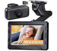 Wireless Baby Car Camera, 40 Hours Battery Life & 940mn Night Vision, Baby Car Monitor no WiFi Needed, 1080P Video Record, 360° Adjustable, Rear Facing Back Seat Camera - Gifts for Newborn Essentials