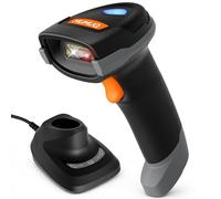 Wireless Barcode Scanner, 2D 1D Bluetooth Scanner Handheld Bar Code Reader for Tablet iPhone iPad Android iOS PC POS with Charging Dock