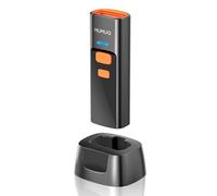 Wireless Barcode Scanner Mini Bluetooth 1D 2D QR Bar Code Scanner 3-in-1 Bluetooth & 2.4G & USB Wire Barcode Reader Compatible with Windows Android iOS Tablet PC (with Charging Dock)