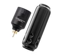 Wireless Battery Brushless Motor Tattoo Machine Kit 4.0mm Stroke RCA Interface Mast T1 Rechargeable LCD Set Easy to Use(Black Set)