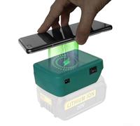 Wireless Battery Charger Adapter, Portable Power Tool USB Charger Compatible For PARKSIDE X20V PAP20A1 PAP20A3, With Overheat Protect