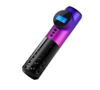 Wireless Battery Machine Pen Rotary Tattoo Digital LED Display Makeup Permanent Artist Supply Precision Drive(Purple Display)
