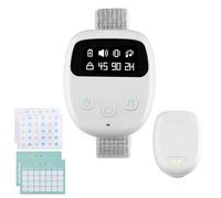 Wireless Bedwetting Alarm, Electric Bed Wetting Alarm for Boys Girls Elderly, USB Rechargeable Pee Alarm with High Sensitivity Sensor, Loud Sound and Strong Vibration for Overcoming Bedwetting
