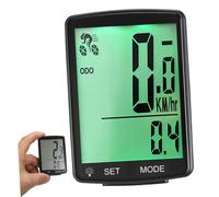 Wireless Bicycle Odometer and Speedometer Bike Computer Black