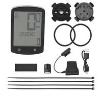 Wireless Bike Computer with Cadence USB Rechargeable Multi Function High Clear Display IPX6 Speedometer Odometer for Road Mountain Cycling Enthusiasts (With Cadence)