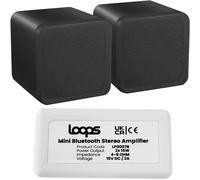 Wireless Bluetooth Amplifier & 80W Background Speaker Kit Home Cinema HiFi Amp