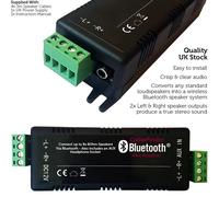 Bar/Restaurant Bluetooth Amplifier Kit 8x Black Wall Speaker Wireless Background