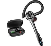 Wireless Bluetooth Earbuds with Microphone Noise Cancelling 160H Standby Time Handsfree Single Ear Earbuds for iPhone Android Samsung Cell Phones PC
