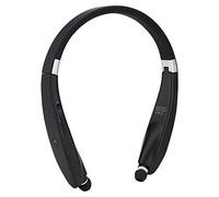 Wireless Bluetooth Earphone with Foldable Neck Hanging Design for Sports and Working Adults, CVC Noise Reduction, Long 300 Hours Standby, Dual Device Connection, Black (Black)