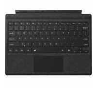 Wireless Bluetooth Keyboard for Microsoft Surface Pro 7/6/5/4/3, US Layout Ultra-Slim Type Cover with 7-Color LED Backlit & Multi-Gesture Touchpad, Built-in Rechargeable Battery, Black Leather