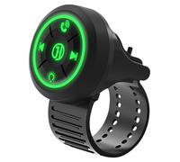Wireless Bluetooth Media Button Steering Wheel Remote Control for Car Bike Motorcycle Handlebar Rechargeable IP67 Waterproof Wireless Handlebar Remote Controller Compatible with iPhone Android