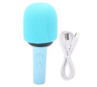 Wireless Bluetooth Microphone HiFi All in One Portable Handheld Microphone Speaker, AI Smart Song Tap， with 5 Ambient Light Mode, Sound Card Optimized for Family, Kid and Adult(Sky Blue)