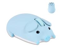 Wireless Bluetooth Mouse, Cute Pig Shape, Dual Mode (BT+2.4G) Silent Portable Lightweight 3-Buttons 1200DPI Wireless Optical Mice, for PC/Laptops/Tablets/Computer, Students Kids Boys Girls Gift(Blue)