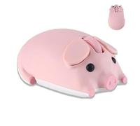 Wireless Bluetooth Mouse Cute Pig Shape Dual Mode (BT+2.4G) Silent Portable Lightweight 3-Buttons 1200DPI Wireless Optical Mice, for PC/Laptops/Tablets/Computer, Students Kids Boys Girls Gift(Pink)