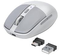 Wireless Bluetooth Mouse,Tri Mode(Bluetooth & USB-C & USB-A)Multi-Device Cordless Mouse with Multicolour LED,6 Buttons,Rechargeable,Silent Clicks,Precision 3200D-PI for PC/Laptop/Tablet/Computer/Mac