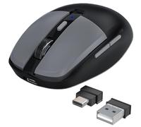 Wireless Bluetooth Mouse,Tri Mode(Bluetooth & USB-C & USB-A)Multi-Device Cordless Mouse with Multicolour LED,6 Buttons,Rechargeable,Silent Clicks,Precision 3200D-PI for PC/Laptop/Tablet/Computer/Mac