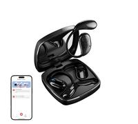 Wireless Bluetooth Over Ear AI Language Translation Earbuds Real Time Open Ear Earphones Translator Earpiece ANC Noise Cancelling Headphones Translate Ear Buds with Ear Hooks for Sports Work Travel