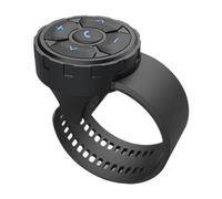 Wireless Bluetooth Remote Button, Motorcycle Handlebar Media Controller, Helmet Earphone Remote for Bike, Universal Music Control with Volume Adjustment, Voice Assistant, 500mAh Battery, Waterproof