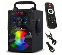 Wireless Bluetooth Speaker Portable 2.1 LED AUX FM USB MIC Karaoke with Remote