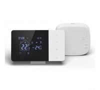 Wireless Boiler Thermostat Supporting For Tuya App Control, Voice Feature, Heating and Cooling Modes, Custom Scheduling, Child Lock, Battery or Type C USB Power Source (Without WiFi)