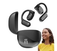 Wireless Bone Conduction Earphones - Wireless Supra-Ear Earphones with Battery Indicator | Noise Reduction Consumer Electronic Music Listening Clear Sound Fishing Riding