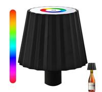 Wireless Bottle Lamps, LED Bottle Lights for Liquor Bottles Wine Bottle Lamp Shade with RGB Changing Dimmable for Any Bottle, Bar, Restaurant, Home, Office (RGB Black)