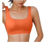 Wireless Bra Girls Sports Bra with Straps with Clear Straps Bralettes Women Multipack White Ice Silk UK Pregnancy Ladies Seam Free Sport Big Breast Transparent Orange XXL