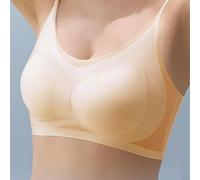 Wireless Bra, Sports Bras, Women's Thin Ice Silk Seamless Thin Breathable Big Chest Small Strap Beauty Back Sleep Bra