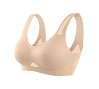 Wireless Bra, Wireless Jelly Bra, This Thin Seamless Latex Bra Is Designed To Make Large Breasts Smaller It Features A Gathering Top Support Side Retraction And A Vest Style Sports Bra