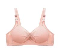 Wireless Bras for Women UK, Anti Sagging Gathering Full Coverage Bras for Women, Unpadded Unlined Plunge Bra, Sexy Backless Corset, Shaping Cup Adjustable Shoulder Strap Large Size Bra