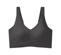 Wireless Bras for Women UK Non Wired Plus Size Support Lift Minimiser Add Padded Push Up Breasts Large Comfort Older Seamless Sports Minimizer Tops Shirt Sleep Busts Soft Low Back Bra Black