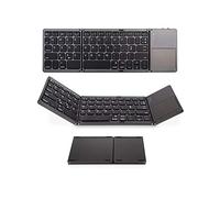 Wireless BT Keyboard Folding Portable Ultra Slim with Touchpad for Windows Android iOS