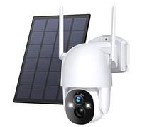 Wireless Cameras for Home/Outdoor Security, Solar Security Cameras Wireless Outdoor 355°PTZ, 3MP 2K FHD WiFi Camera with Spotlight, Motion Detection, Siren, Color Night Vision, 2-Way Talk, SD/Cloud