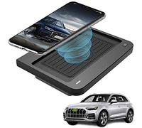 Wireless Car Charger 10W Fast Charging for Audi SQ5 2017-2022 Coils Phone Charger Pad Audi SQ5 Center Console Accessory Panel for i-Phone 11/XS/XR/8 Sam-sung Note 10/S10/S9/S8