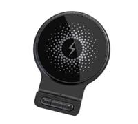 Wireless Car Charger - 15W Fast Charge Magnetic Clip 360-Degree Rotatable,15W Mount For Wireless Car Charger With Built-in AUX Audio Input | For Truck Vehicle Car Office