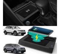 Wireless Car Charger for Volkswagen Tiguan 2023 2022 2021 2020 2019 2018 2017, Wireless Fast Charging Phone Charger Pad for New VW Tiguan Center Console Accessories