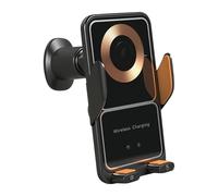 Wireless Car Charger Mobile Holder with 360 Degree Rotation Fast Charging Wireless 15W Automatic Detection and Clamp Anti-vibration Air Outlet