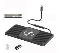 Wireless Car Charger Pad for Dodge Durango Journey RAM Spirit Stratus Viper, 20W Non-Slip Dashboard Phone Fast Charging Mat Flexible Silicone with Type-C/USB,A 30cm cable Type-C plug-Normal