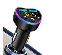 Wireless Car Charger - Smart Vehicle Music Broadcaster, Portable Phone Power Converter | Voice Communication Module Recharge Battery Station For Automobile Lorry Camper Driving Navigation