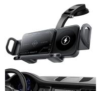Wireless Car Charging Station Mobile Mobile Phone with 15W Fast Charger and Dual Coil | Universal Car Mount for Smartphones in Vehicle, Ideal for Trucks, Cam