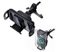 Wireless Car phone Charger Mount 15W Fast Charging, Phone Holder with one click Rotation Dual-Motor Design for any Car Air Vent.Compatible with i phone17/16/15 , androids etc, Compatible with MagSafe