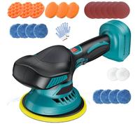 Wireless Car Polishing MachineCompatible with Ma-Kita 18V Battery BL1840 BL1850b BL1830, 6-Stage Speed 2800-6000 U/min and 23Piece Polishing Kit for Car Care (Tool only, no Battery)
